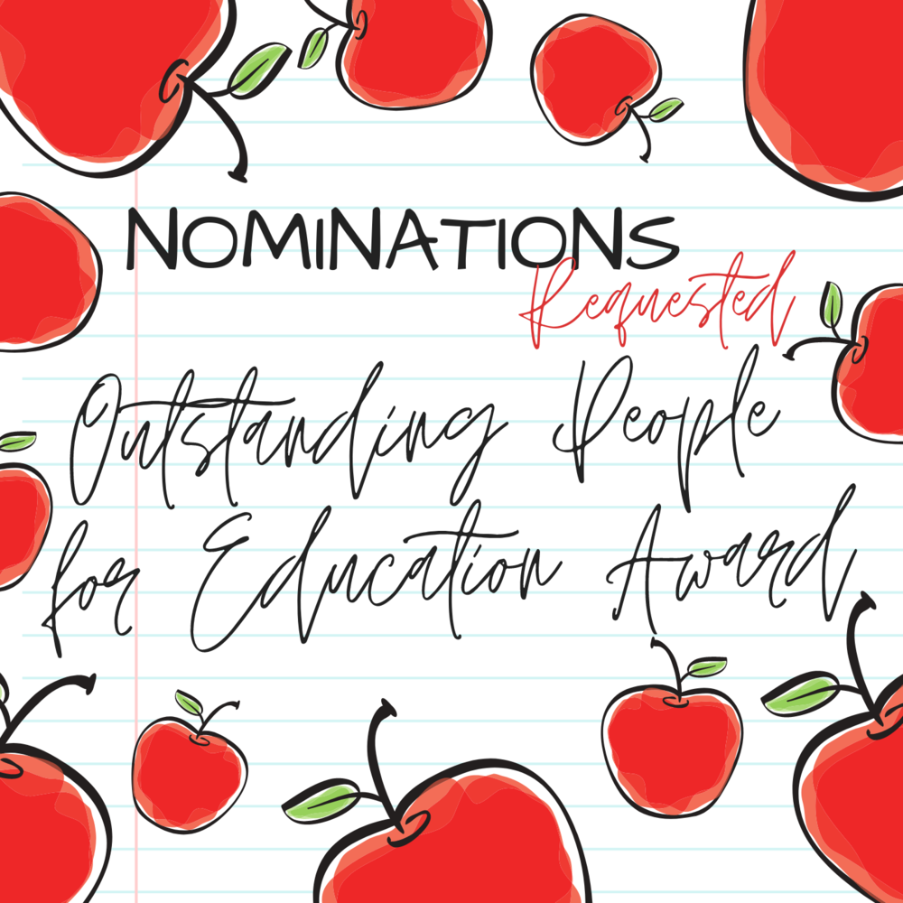 Nominations Requested Outstanding People for Education Award