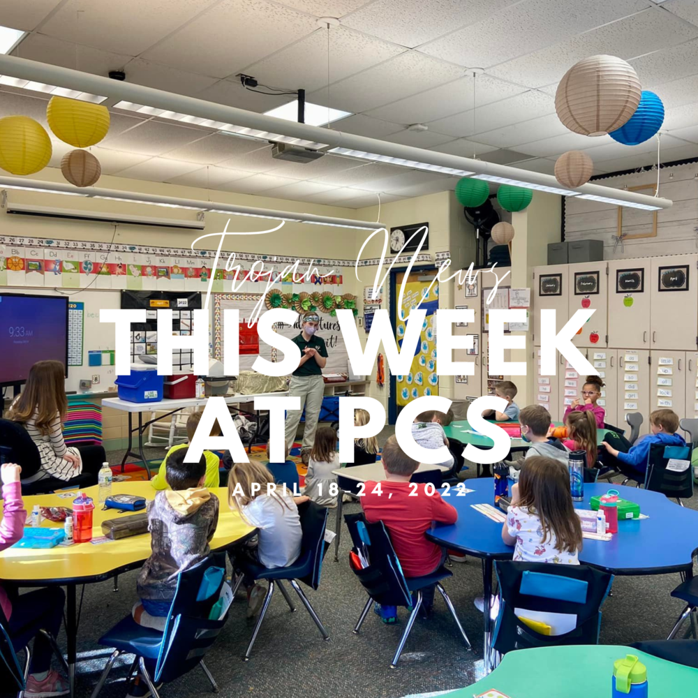 Picture of kindergarten class for This Week at PCS graphic (April 18-24)