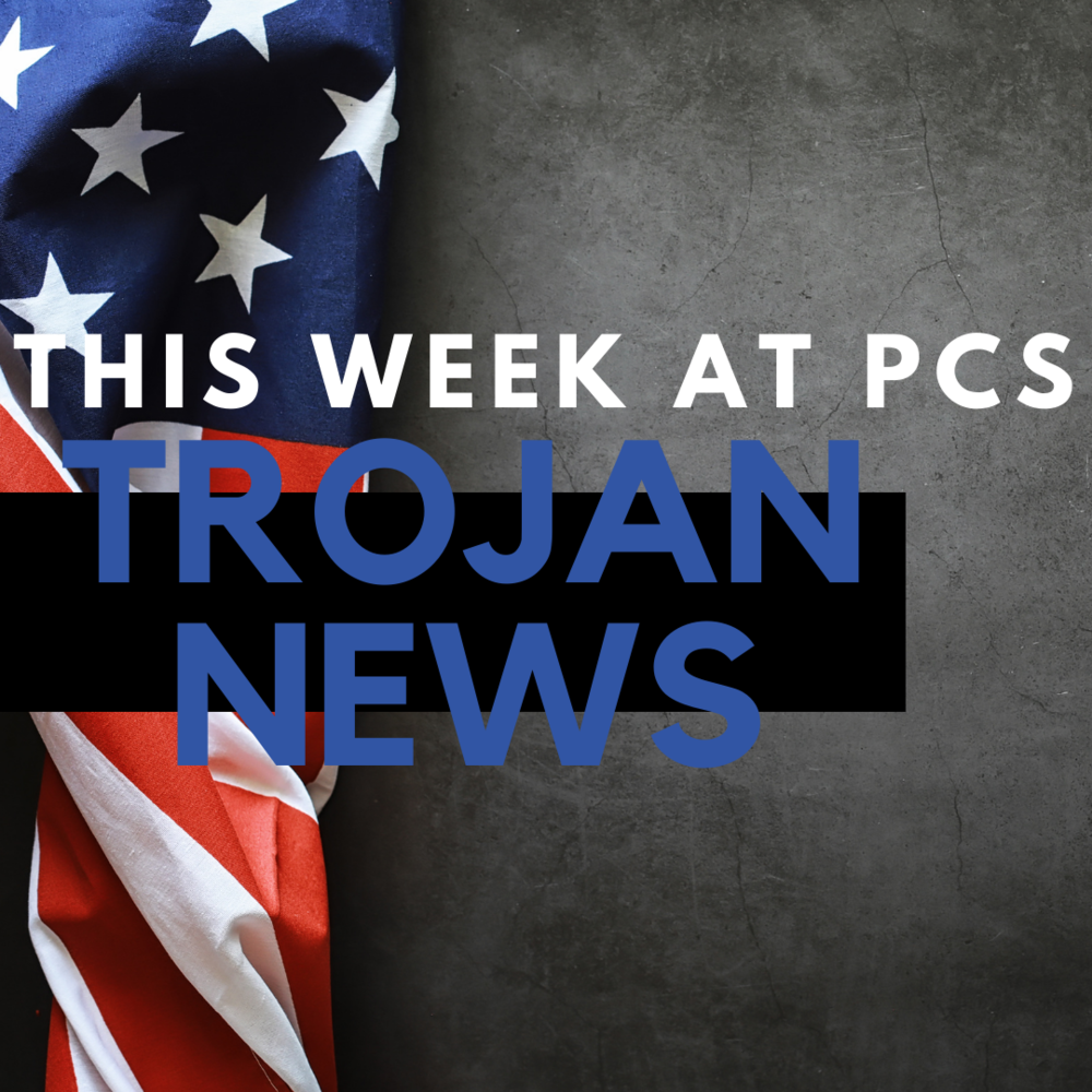 This Week at PCS graphic with American flag